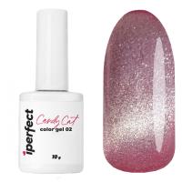 Гель-лак Candy cat color gel 02, 10г. стеклянный флакон с кистью