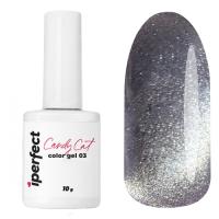 Гель-лак Candy cat color gel 03, 10г. стеклянный флакон с кистью