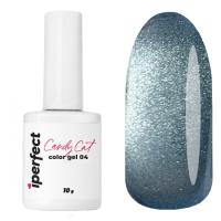 Гель-лак Candy cat color gel 04, 10г. стеклянный флакон с кистью