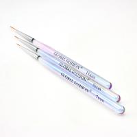 Набор тонких кистей прозрачные 3шт GLOBAL FASHION