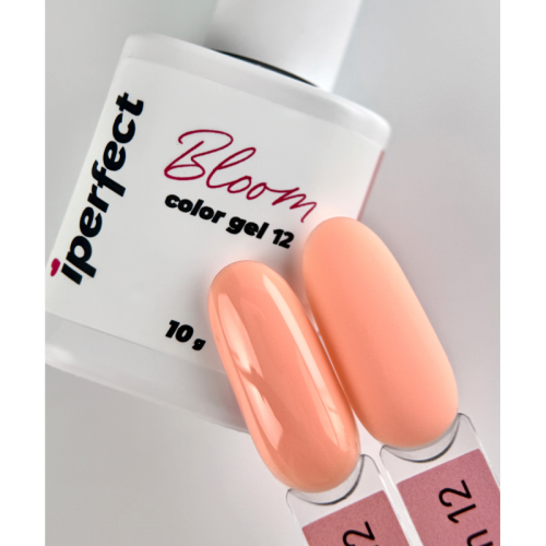 Гель-лак Bloom color gel 12, 10г. стеклянный флакон с кистью