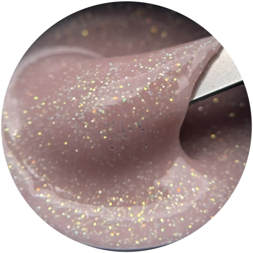 "№107"   Гель моделирующий камуфлирующий с блестками