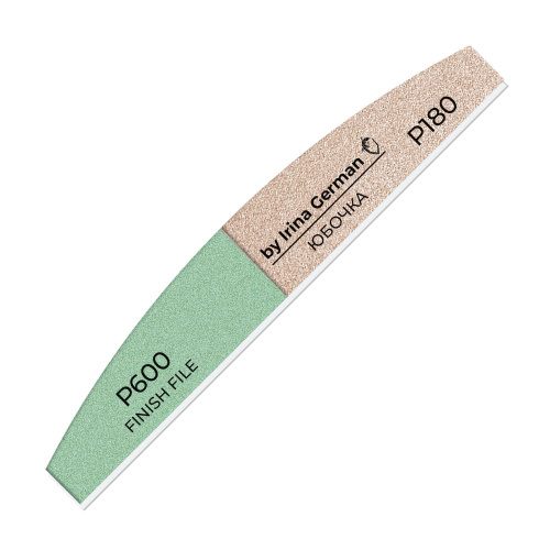 Двойной Баф для пилочного  маникюра Gray&Green на пластике р180/600 Лодка L 10 шт/уп