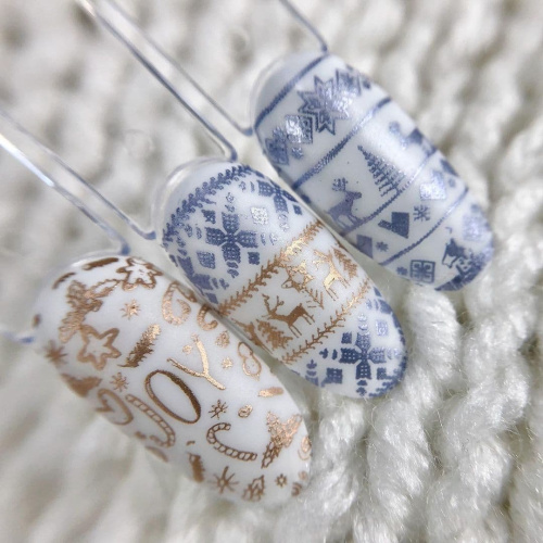 Лак для стемпинга Swanky Stamping M120 Серо-голубой 6мл