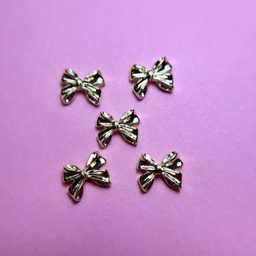 1853 Фигурки объемные " Бантики" металл 5шт