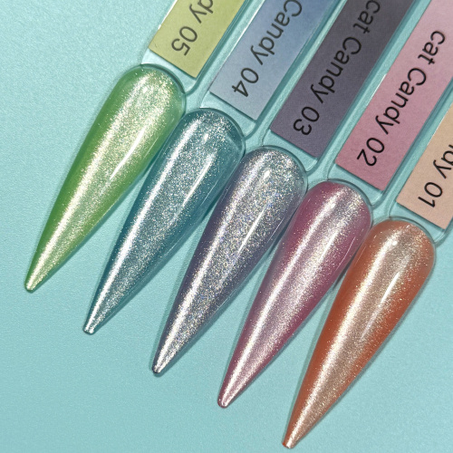 Гель-лак Candy cat color gel 01, 10г. стеклянный флакон с кистью