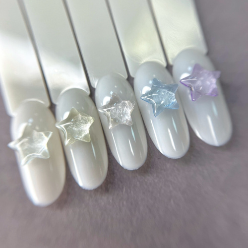 1859 Фигурки объемные "Кристальные звездочки" 10шт