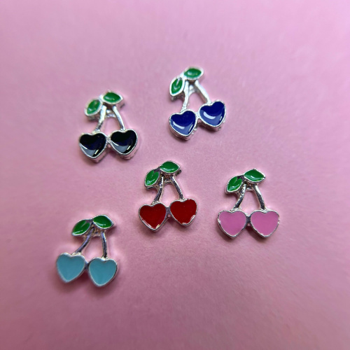 1850 Фигурки объемные "Вишенки" металл 5шт