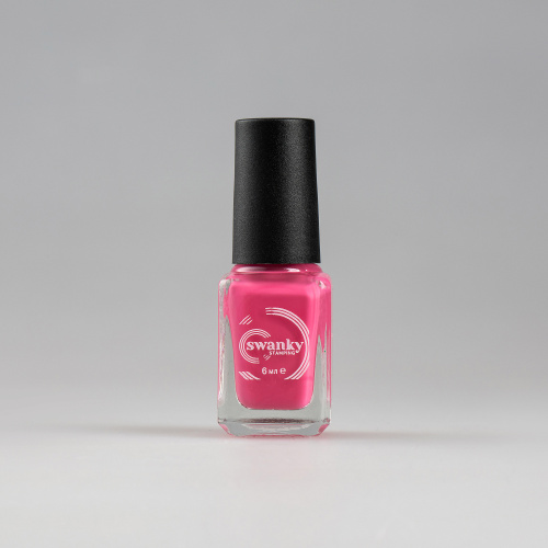 Swanky Stamping, Лак для стемпинга S47 - Ярко-розовый (6 мл)