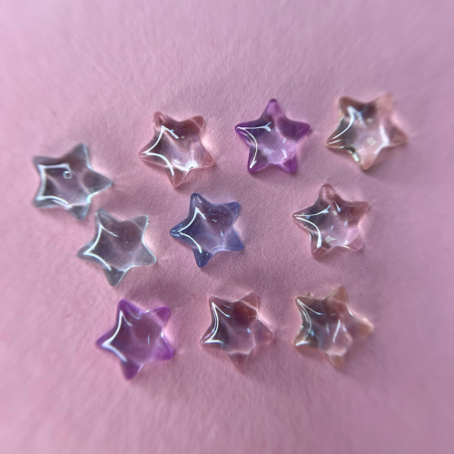 1859 Фигурки объемные "Кристальные звездочки" 10шт