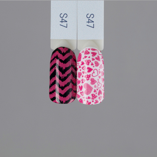 Swanky Stamping, Лак для стемпинга S47 - Ярко-розовый (6 мл)