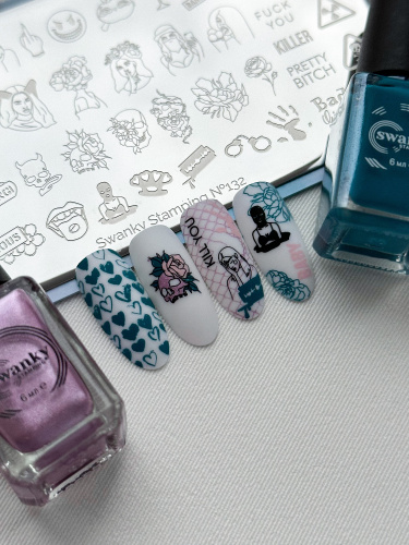 Лак для стемпинга Swanky Stamping S66 темно-бирюзовый 6мл