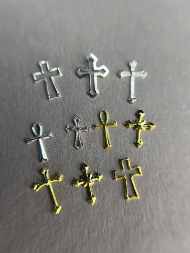 1871 Фигурки объемные "Кресты" 10шт