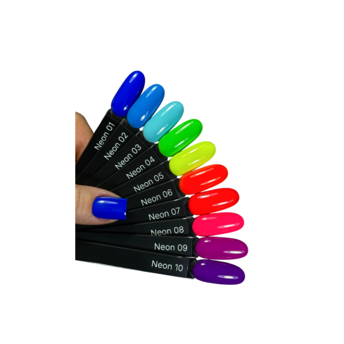 Гель-лак Neon color gel 02, 10г. стеклянный флакон с кистью