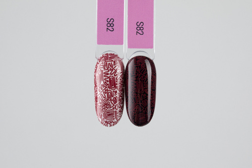 Swanky Stamping, Лак для стемпинга S82 - Бордо (6 мл)