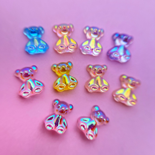 1810 Фигурки объемные "Медвежата" 10шт размер 9,5*11мм