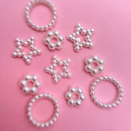 1814 Фигурки объемные "Жемчуг" 10шт